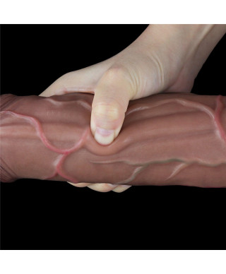 Gruby realistyczny penis z żyłami przyssawka 29cm