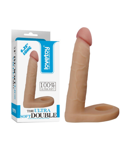 Analne gumowe dildo penis z otworem na penisa 16cm