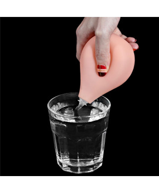 Gumowe dildo pompowane penis wytrysk przyssawka