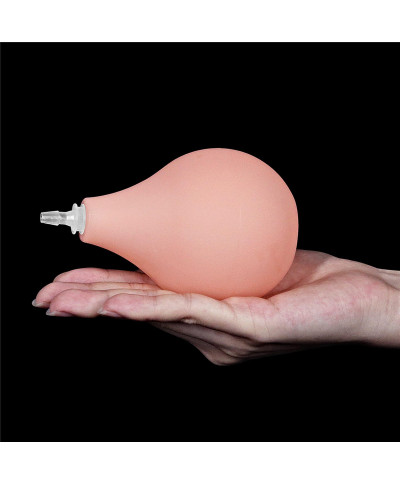 Gumowe dildo pompowane penis wytrysk przyssawka