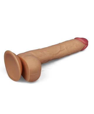 Super giętkie dildo z przyssawką i jądrami 275 cm