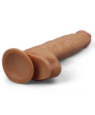 Śniady żylasty penis duże dildo z przyssawką 30 cm