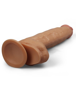 Śniady żylasty penis duże dildo z przyssawką 30 cm