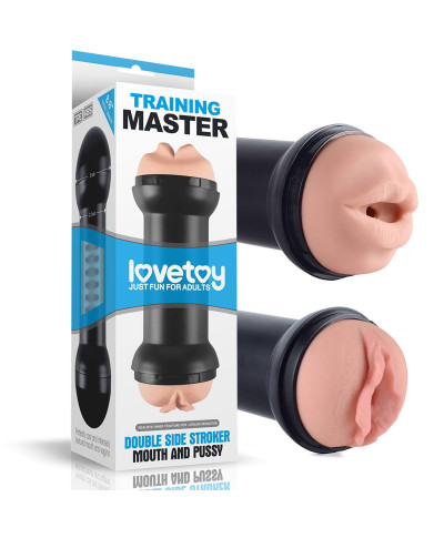 Masturbator z dwoma końcówkami mięciutki 20 cm