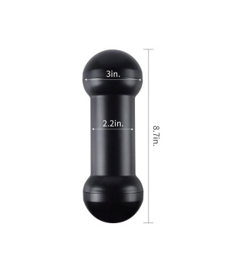 Masturbator z dwoma końcówkami mięciutki 20 cm