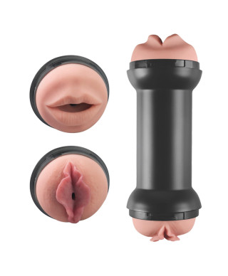 Masturbator z dwoma końcówkami mięciutki 20 cm