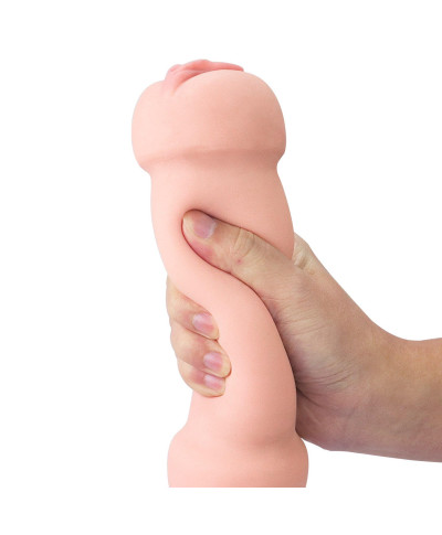 Masturbator z dwoma końcówkami mięciutki 20 cm
