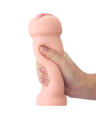 Masturbator z dwoma końcówkami mięciutki 20 cm