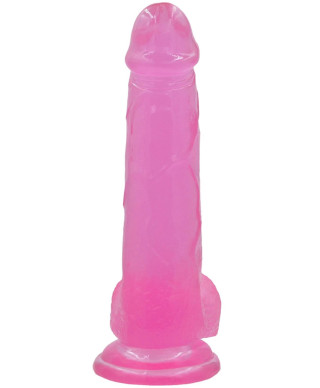 Żelowe duże dildo z przyssawką bardzo giętki