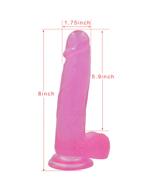 Żelowe duże dildo z przyssawką bardzo giętki