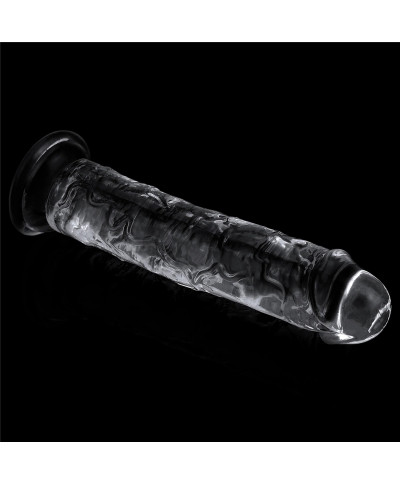 Żelowe duże dildo z przyssawką przezroczyste