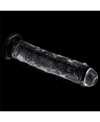 Żelowe duże dildo z przyssawką przezroczyste
