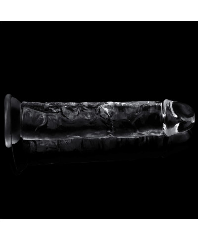 Żelowe duże dildo z przyssawką przezroczyste