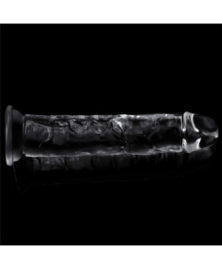 Żelowe duże dildo z przyssawką przezroczyste