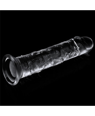 Żelowe duże dildo z przyssawką przezroczyste