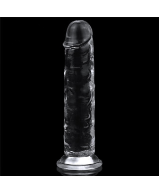 Żelowe duże dildo z przyssawką przezroczyste