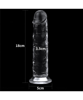 Żelowe duże dildo z przyssawką przezroczyste