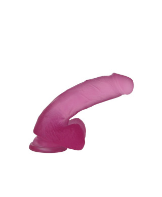 Jasnoróżowe dildo silikonowe z przyssawką 175 cm