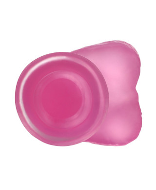 Jasnoróżowe dildo silikonowe z przyssawką 175 cm