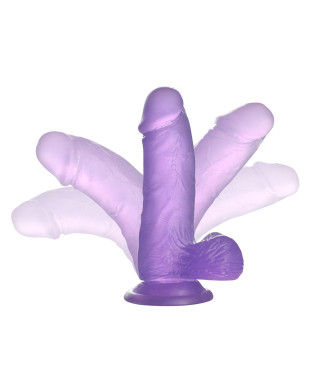 Dildo silikonowe przyssawka jasny fiolet 155 cm