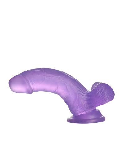 Dildo silikonowe przyssawka jasny fiolet 155 cm