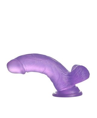 Dildo silikonowe przyssawka jasny fiolet 155 cm