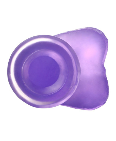 Dildo silikonowe przyssawka jasny fiolet 155 cm