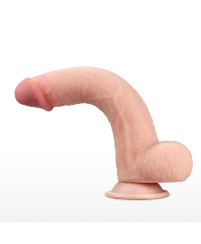 Wodoodporne dildo podwójna skóra przyssawka 23 cm