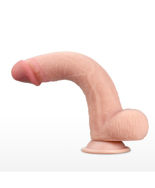 Wodoodporne dildo podwójna skóra przyssawka 23 cm