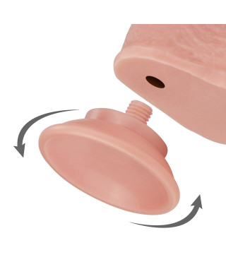 Realistyczne dildo z dwuwarstwowego materiału 18cm