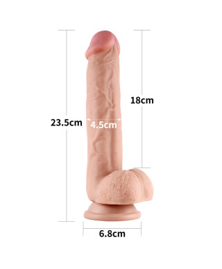 Realistyczne dildo z dwuwarstwowego materiału 18cm