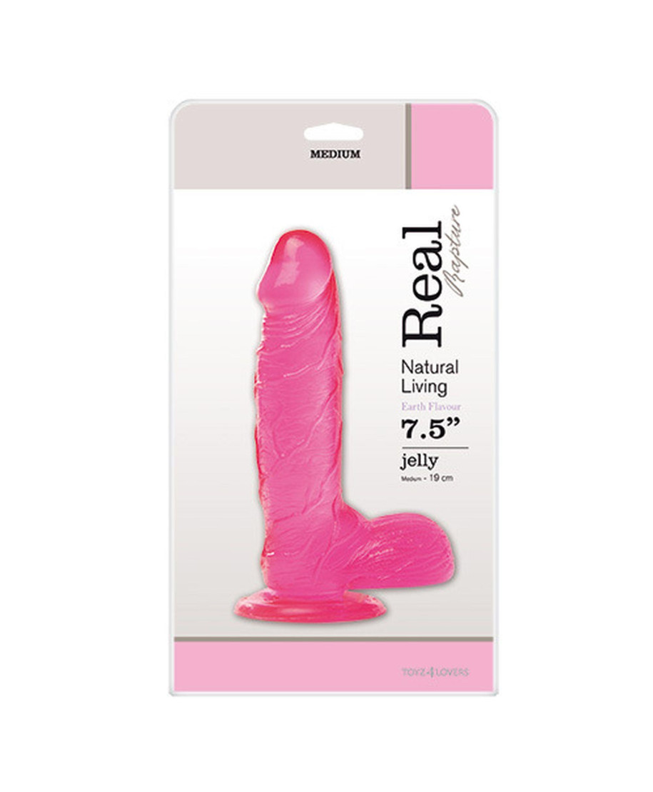 Idealnie naturalne dildo żyłki jądra główka 19cm