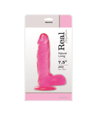 Idealnie naturalne dildo żyłki jądra główka 19cm