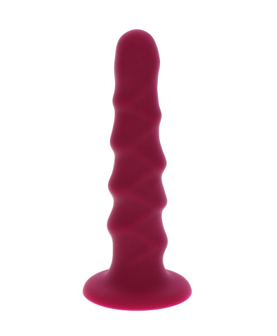 Dildo do uprzęży strap-on żebrowane erotyka 15cm