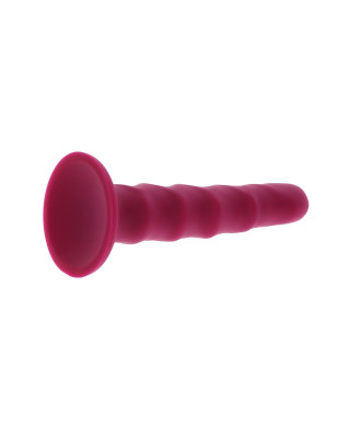 Dildo do uprzęży strap-on żebrowane erotyka 15cm