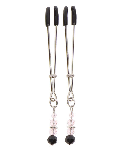 Tweezers With Beads Silver