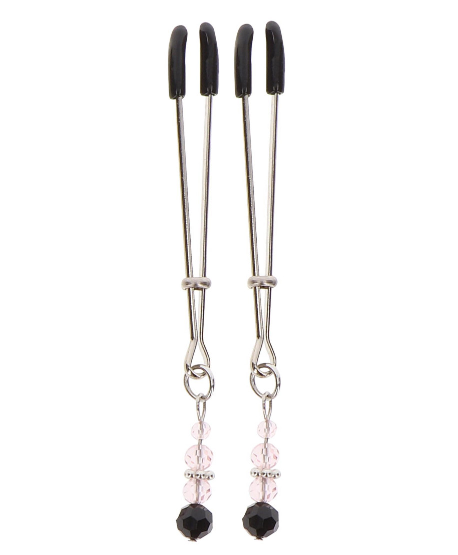 Tweezers With Beads Silver