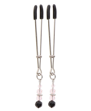 Tweezers With Beads Silver