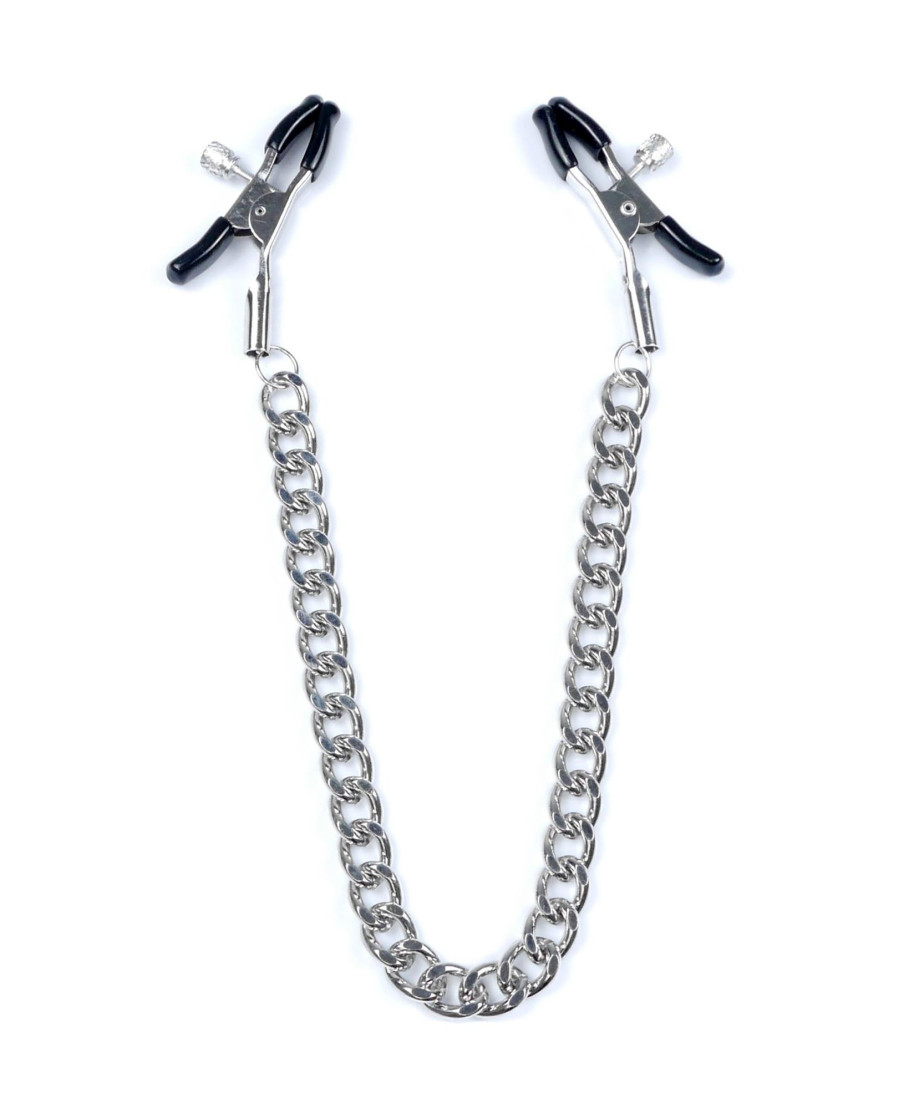 Zaciski na sutki kleszcze łańcuszek bdsm bondage