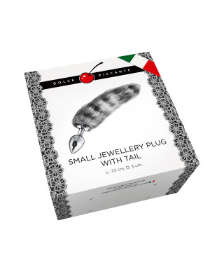 Korek kita jewellery small silver stripe tail