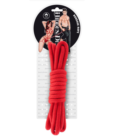 Wiązania-BONDAGE ROPE 3 METER RED