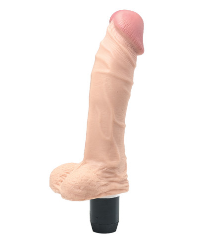 Gruby wibrator penis dildo z dużymi jądrami 17cm