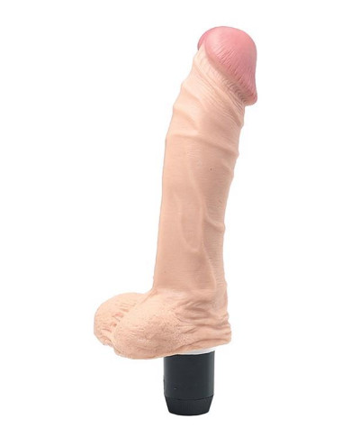 Gruby wibrator penis dildo z dużymi jądrami 17cm