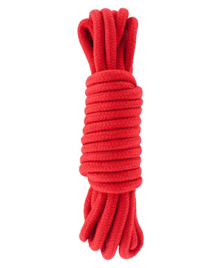 Wiązania-BONDAGE ROPE 5 METER RED
