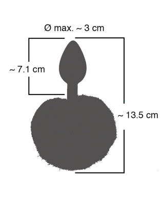 Korek analny z puchatym ogonkiem króliczka 13cm