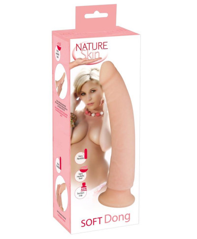 Realistyczny miękki penis dildo przyssawka 24cm