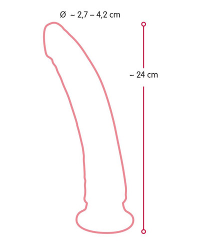 Realistyczny miękki penis dildo przyssawka 24cm