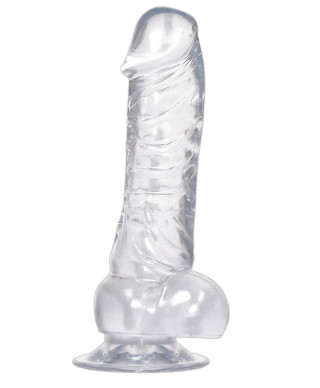 Realistyczne przezroczyste dildo przyssawka 18cm