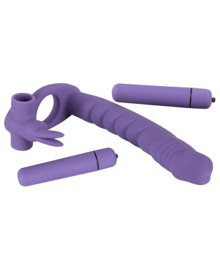 Sztuczny penis dildo podwójna penetracja masażer