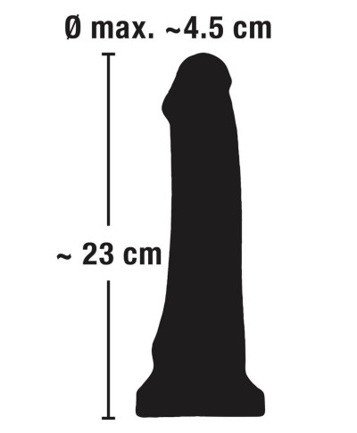 Dildo realistyczne czarne penis na przyssawce 23cm